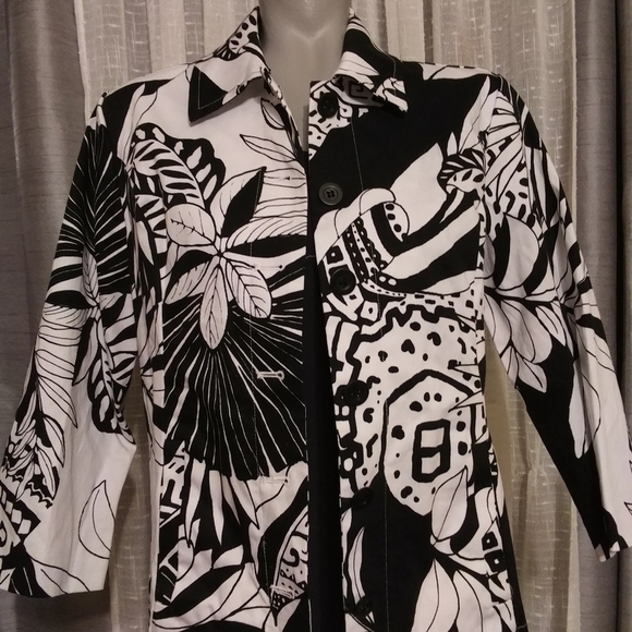 Chicos Additions Floral Print Jacket - Picture 1 of 10